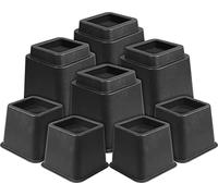 Aidapt 8 Piece Furniture Raiser Pack, 4 High&4 Short,Stackable, Height Range-3.2",4.8",8".Heavy Duty Premium Quality, Max Load 600KG,Reduce Bending,Relieve Pressure onHips,Backs,Thighs,Bed,Chair,Sofa