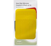 Aidapt 9cm Square Coasters Yellow Pack 4 Aidapt Yellow