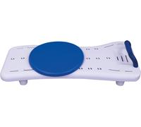 Aidapt White Width Adjustable Easy Clean Bath and Transfer Board with Grab Handle and Transfer Turntable to Fit Baths Between 463 and 680mm Bathroom Aid