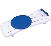 Aidapt Bath Transfer Board - Width Adjustable, Grab Handle & Turntable, White (Fits 463-680mm)