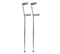 Aidapt Adjustable Height Aluminium Lightweight Walking Elbow Crutch with Anti Slip Ferrule Feet to Aid Stability and Confidence when Walking Aid Sold as a Pair