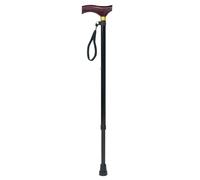 Aidapt Adjustable Height Lightweight Walking Stick with Anti Slip Ferrule Foot to Aid Stability and Confidence when Walking Supplied with a Hanging Carry Strap And Wood Effect Handle