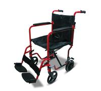 Aidapt Folding Lightweight Attendant Propelled Aluminium Wheelchair with Brakes, Lap Strap, Removable Foot Rests. Ideal for Every Day Use Indoors, Outside & Travel Only 9.8Kg