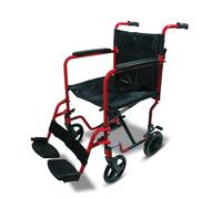 Aidapt Folding Lightweight Attendant Propelled Aluminium Wheelchair with Brakes, Lap Strap, Removable Foot Rests. Ideal for Every Day Use Indoors, Outside & Travel Only 9.8Kg