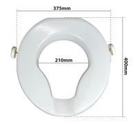 Ashby Raised Toilet Seat 2 inch height Aidapt White One Size