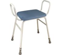 Aidapt Astral Perching Stool with metal arms in White Aidapt White