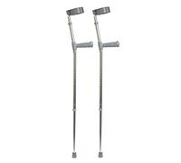 Aidapt Bariatric Adjustable Height Aluminium Lightweight Walking Elbow Crutch with Anti Slip Ferrule Feet to Aid Stability and Confidence when Walking Aid Sold as a Pair