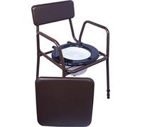 Aidapt Bedside Commode Chair.Height Adjustable,Detachable Arms,Side Transfer,Padded Overseat/Backrest, Toilet Seat,Discreet,Portable,5Litre Pail,Mobility,Elderly,Disabled,Comfort,Delivered Assembled