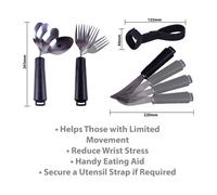 Aidapt Bendable Cutlery Set 3 Piece in Black Aidapt Black