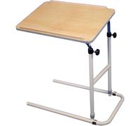 Aidapt Overbed and Chair Table Desk With Hygienic Laminated Easy Clean Top, Height and Angle Adjustment For Writing, Eating, Reading and Hobbies. Fitted With Anti Slip Feet