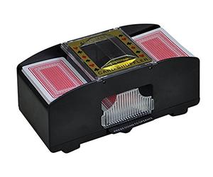 Aidapt Card Shuffler for one or two packs of standard playing cards (not supplied) Great product for those with arthritis or other conditions. Battery powered by 4 x AA batteries (not supplied).
