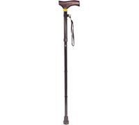 Aidapt Collapsible Walking Stick with Wooden Handle