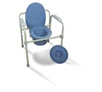 Aidapt Commode Chair,Bedside,Bathroom,Height Adjustable,Toilet Seat&Lid,Commode Pail,Chamber Pot,Disabled&Elderly,Mobility,Supplied Flat Packed,No Tools Required,Easy Install,Push Pin Installation