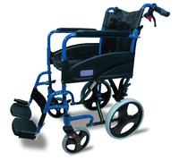 Aidapt Compact Transport Aluminium Wheelchair Blue