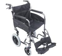 Compact Transport Aluminium Wheelchair - Silver