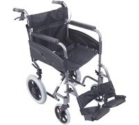 Compact Transport Aluminium Wheelchair - Silver
