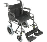 Aidapt Deluxe Attendant Propelled Steel Wheelchair Hammered Effect in Grey Aidapt Grey