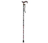 Aidapt Deluxe Patterned Walking Cane (colour Black Floral)