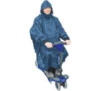 Aidapt Waterproof Scooter Poncho Full Weather Protection, Showers, Rain, Cold, Drawstring Hood, Elasticated Cuffs, Universal Sizing,Mobility,Elderly,Cape,Windproof,Coverall,Disability,Navy Blue