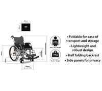 Aidapt Deluxe Self Propelled Wheelchair in Silver Aidapt Silver