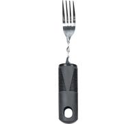 Aidapt Easy Grip Bendable Fork.Large Ribbed Handle,Slot for Wrist Strap,90 deg Angle Bend,Great for Users with Limited Mobility,Weakened Grip,Parkinsons,Stroke,Disabled,Poor Dexterity,Dishwasher Safe