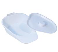 Aidapt Easy to use Slipper Bed Pan with Lid and Integrated Handle Suitable for Both Men and Women