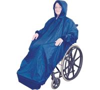 Fleece Lined Wheelchair Mac with Sleeves Blue Aidapt Blue One Size