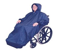 Fleece Lined Wheelchair Mac with Sleeves Blue Aidapt Blue One Size