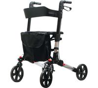 Aidapt Deluxe Triple Fold Flat Lightweight 4 wheeled Walker Rollator