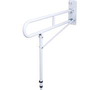 Aidapt Foldable Wall Mounted Safety Support Rail with Adjustable Leg,Grab Bar,Bathroom,Shower,Toilet Support for Elderly,Disabled,Shower Assist Aid,Folds Against Wall,Mobility
