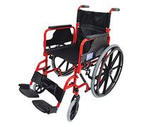 Deluxe Self Propelled Steel Wheelchair - Red