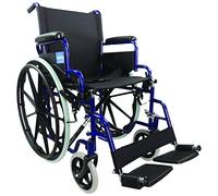 Self Propelled Steel Transit Chair Blue Aidapt Black One Size