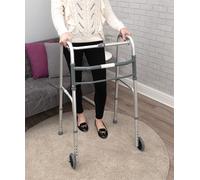 Aidapt Folding Walking Frame Zimmer Mobility Aid Silver VP129FW
