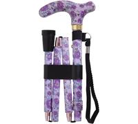 Aidapt Folding Walking Stick Purple Blossom Aidapt Purple