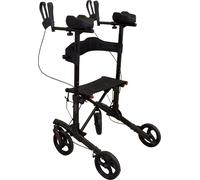Aidapt Forearm Four Wheeled Rollator 4 Wheel Walker Seat Black VP187F