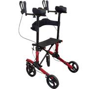 Aidapt Forearm Four Wheeled Rollator 4 Wheel Walker Seat Red VP187FR