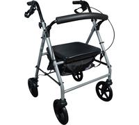 Aidapt Four Wheeled Rollator with Bag Silver in Natural Aidapt Natural