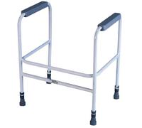 Aidapt Free Standing Support Toilet Safety Frame with Adjustment for Height and Non Slip Feet Pre Assembled Aid