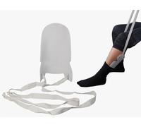 Aidapt Gutter Style Sock Aid,Easy Pull On Assistance for Elderly,Back Pain,Disabled,Hip Replacement,Post Surgery,Guidance Straps,Dressing Aid,Compression Socks,Pregnant,Flexible