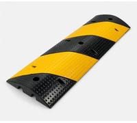 Aidapt Heavy Duty Rubber Speed Bump.1 Metre,2 Channel Cable Protection,High-Vis Reflective,Traffic Calming,Wheelchair,Threshold,Cover Trailing Electric Car Charging Cable,Sleeping Policeman,Kerb Ramp