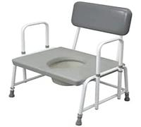 Aidapt Height Adjustable Bariatric Free Standing Commode with Arm Supports, Wipe Clean Seat and Slip Resistant Feet Already Assembled Aid