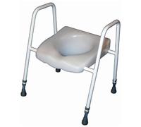 Aidapt Height Adjustable Free Standing Raised Over Toilet Seat with Arm Supports, Wipe Clean, and Slip Resistant Feet Already Assembled Aid