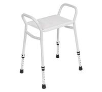 Aidapt Height Adjustable Light Weight Shower and Bath Stool with Anti Slip Feet, Easy Clean Surface and Hand Grip to Aid Stability. for Elderly, Disabled, Pregnant or Unsteady on Their Feet Users