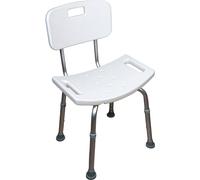 Aidapt Height Adjustable Shower and Bath Stool with Back, Anti Slip Feet, Easy Clean Surface and Hand Grip to Aid Stability. For Users Who are Elderly, Disabled, Pregnant or Unsteady on their Feet