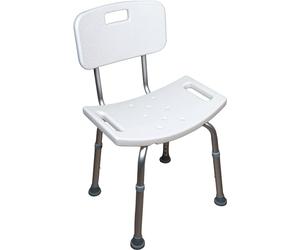 Aidapt Height Adjustable Shower and Bath Stool with Back, Anti Slip Feet, Easy Clean Surface and Hand Grip to Aid Stability. For Users Who are Elderly, Disabled, Pregnant or Unsteady on their Feet