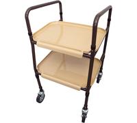 Aidapt Sturdy Height Adjustable Strolley Trolley with Easy Removable Trays Ideal for Transferring Meals, Dinner, Tea etc