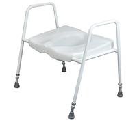 Aidapt Height and Width Adjustable Bariatric Free Standing Raised Over Toilet Seat with Arm Supports, Wipe Clean and Slip Resistant Feet Already Assembled Aid