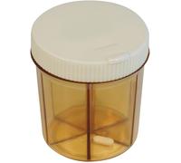 6 Section Pill Dispenser Tablet Box Organiser, Rotating top and Flip Up Lid Transparent Design Specifically Designed for Larger Tablets and Vitamins Medication Management Weakened Grip Friendly