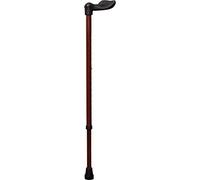 Aidapt Left Handed Adjustable Height Lightweight Walking Stick with Anti Slip Ferrule Foot to Aid Stability and Confidence when Walking, Black