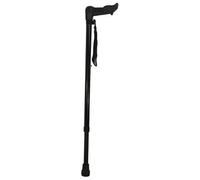 Aidapt Left Handed Adjustable Height Lightweight Walking Stick with Anti Slip Ferrule Foot to Aid Stability and Confidence when Walking Supplied with a Hanging Carry Strap